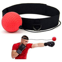 Grab Classy - Boxing Reflex Ball With Headband, Punching Ball For Speed Reactions, Fight Skill And Hand-Eye Coordination (Red)