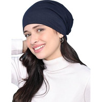Vimal Jonney Women's Cotton Cap (Cap_Nvy001_Blue_Free Size)