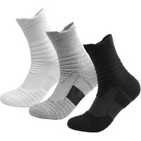 Panca Sports Socks For Men Combo -3 Pairs Premium Cotton Soft Padded Shocks Made With Durable, Breathable, Cushioned Cotton, Anti Odour, Anti Sweat, Ideal Socks For Summer (White,Grey, Black)