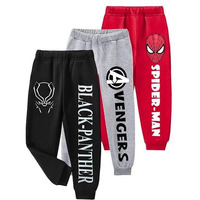 Kuchipoo Boys Regular Fit Mid Rise Track Pants - Pack Of 3 ( Marvel-Low-602, 11-12 Years, Multi-Colored)