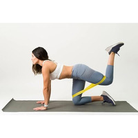 Theraband Medium Resistance Latex Free Exercise Band 5 Feet(Length) X 4 Inches(Width) Yellow