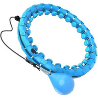 Rieo Smart Weighted Hula Ring Hoops, Hula Circle 24 Detachable Fitness Ring With 360 Degree Auto-Spinning Ball Massage, Gymnastics, Adult Fitness For Weight Loss