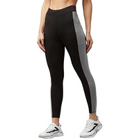Blinkin Women's High Rise Gym Wear Skinny Fit Tights | Track Pants For Women With Side Pockets : Ideal For Yoga & Workout - The Ultimate Gym Pants For Women & Girls_3660 (Color_Black|Grey,Size_Xl)