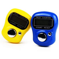 Qeeig Multiuse Finger Counter Portable Hand Finger Ring Counting Machine Digital Head Electronic Tally Counter Jap Counting Device For Mantra Jaap | 11 Cm | Pack Of - 02