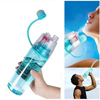 Inditradition Polypropylene 2 In 1 Drink & Mist Water Bottle | Spray Water Bottle, 600 Ml (Assorted Color)