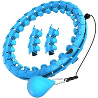 Gabaniz Smart Infinity Heavy Duty Hula Hoop For Adults Weight Loss/Exercise - 360 Degree Waist Fitness - 24 Knots Adjustable Size With Ball