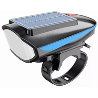 Techista Solar & Usb Rechargeable (Both Options)- Cycle Light - (3 Modes) Cycle Light And Horn | Cycle Led Front Light | Cycle Headlight | Cycle Bell (Color May Vary)- Charge With Sun Light
