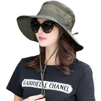 Alexvyan Polyester Round Crown Hat Sun Visor Hats For Women Wide Brim Summer Cap For Girls Uv Protection Breathable Casual Beach Safari Sun Protection Cap For Women Girl Men (Green), Large