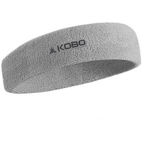 Kobo Gym Headband For Men And Women - Sports Headband For Workout & Running, Breathable, Non-Slip Sweat Head Bands For Long Hair (Grey) (Imported)