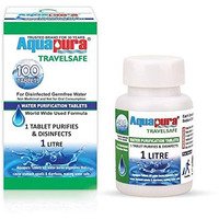 Aquapura Travelsafe Water Purification Tablets, 100 Tablets Pack, Each Tablet For 1-2 Litres Water (Water Purifiers), 3 Years Shelf Life & Warranty