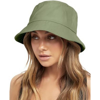 Northwind Cotton Bucket Hat For Women And Men, Beach Sun Protection Cap, Round Hat (Olive), Free Size