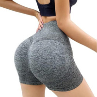 Kaththai Gym Push Up Seamless Sports Yoga Short Fitness Workout Shapeware Short Butt Lift Stretchy Shorts For Women(Free Size)(S,M,L,Xl,2Xl) (In, Numeric, 32, Regular, Free Size, Grey)
