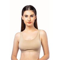 Lavos Women's Cotton Non-Padded Everyday Comfort Bra (Skin, Xx-Large)