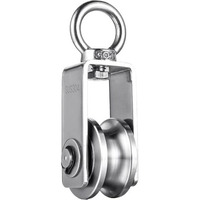 Serplex Cable Pulley Wheel 304 Stainless Steel Hoisting Pulley Wheel Smooth Bearing Cable Pulley Wheel With Loop 551Lbs High Loading Capacity Hoisting Pulley Wheel For Lifting Mechanism, Diy Crafts