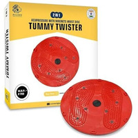 Pro365 Tummy Twister Acupressure Abs Shaper With Magnets Reflexology & Core Workout Machine For Men & Women (Red)