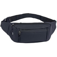 Pranij Waist Pack Bag Fanny Pack For Men & Women With Adjustable Strap For Outdoors Workout Traveling Casual Hands-Free Wallets Running Hiking Cycling (Black)