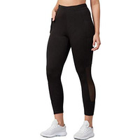 Blinkin Stretchable Gym Pants For Women Workout With Mesh Insert And Side Pockets, Ultimate Yoga Pant For Woman | Gym Wear For Women (1582,Black,Size_Xl)