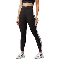 Blinkin Women's Skinny Fit Polyester Blend Leggings (T-5550-M_Black With White_M)