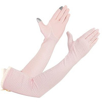Sannidhi Gloves For Sun Protection Gloves, Full Hand Gloves For Women Bike Riding, Cotton Driving Gloves For Women, Summer Breathable Uv Gloves For Driving, Golfing (1 Pairs, Touchscreen Design)