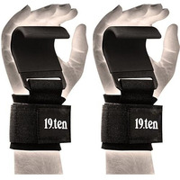 19.Ten Unisex Heavy Duty Weight Lifting Wrist Straps With Steel Hooks And Neoprene Padding For Dead Lifting Gym Training Workout Exercise Body Building Grips Straps (Set Of 2, Black)