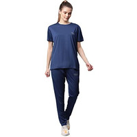 Mack Jonney Dryfit Lycra Solid Blue Tracksuit Co-Ord Set For Women-Dryfit_T_D10_Blue_002-Xl