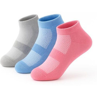 Needletale Socks For Women Combo Ankle Length Pack Of 3 (In, Alpha, Free Size, 3, Light Grey, Baby Pink, Sky Blue)