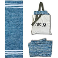 Atvi.Fit Pure Cotton Anti-Skid, Machine Wash Yoga Mat. 73Inches X 24Inches, 5Mm Thickness (Blue)