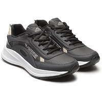 Asian Waterproof-05 Sports Shoes With Extra Cushion Lightweight Lace-Up Casual Sneaker Shoes For Men & Boys Dark Grey