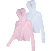 Dayish 1 Pack Womens Sunscreen Hoodie Jacket/Shirt - Advanced Uv Protection From Sun & Pollution - Upf 50+ Protection Scarf With Long Sleeve & Face Mask - Outdoor Running (Blue)