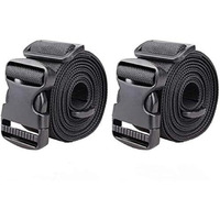 Shopee 9.5Ft Tie Down Straps, Heavy Duty Lashing Straps Up To 600LbsAdjustable Cam Buckle Tie-Down Straps For Motorcycle, Cargo, Trucks,Trailer,Luggage- Black 2 Pack