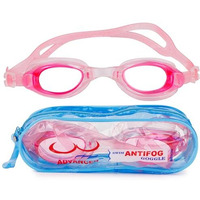 Zest 4 Toyz Swimming Goggles For Kids Adjustable Strap Goggles For Swimming Goggles Set With Uv And Anti Fog Protection Swimming Pool Accessories - Pink