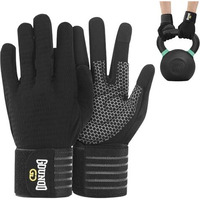 Proberos Full Finger Workout Gloves With Wrist Support, Gym Gloves For Men And Women, Gloves For Professional Weightlifting, Fitness Training And Workout, M