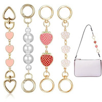 Palay 4Pcs Bag Extender Chain Golden Chain Extender For Bag 5.7-6.7 Inches Cute Charm Chain Strap For Bags Quick Connection Bag Extender Chain Fashion Bag Extender Chain For Purse, Handbag, Sling Bag