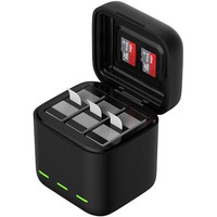 Telesin Battery Charger For Gopro Hero 13, Triple Slot Usb Charging Case With Type-C Cord Batteries Carry Case, Compatible With Hero 13 Camera Batteries
