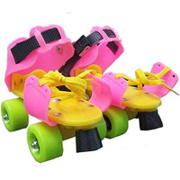 Supreme Deals Supreme Latest Designed Roller Skates With Front Break For Kids Age Group 4-12 Years Adjustable Inline Skating Shoe (Pink Or Yellow Color)