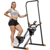 Yogimooni Stair Stepper For Home Gym, Vertical Stair Climber Machine For Full-Body Workout, Compact & Foldable Cardio Stepper With Adjustable Handlebar & Pedals, Extended Step Range