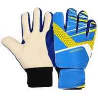 Proberos Football Goalkeeper Gloves For Kids Children Teen Anti-Slip Palm Football Goalkeeper Gloves Strong Grip Football Goalkeeper Gloves Wrist Protection Football Goalkeeper Gloves (Blue)