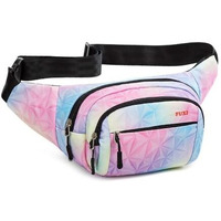 Palay Waist Bag For Women Stylish Color Print Fanny Pack For Women Oxford Cloth Waist Bag Multi Layer Lightweight Travel Waist Bag Running Waist Bag Bumbag