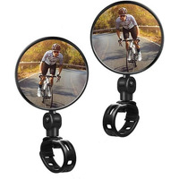 Jern Pack Of 2 Bike Rearview Mirror 360 Rotary Cycling Bicycle Convex Glass Rear View Mirror