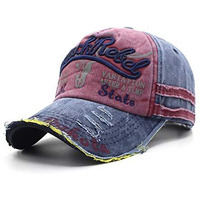 Handcuffs Denim Stylish Cap For Men Women Baseball Adjustable Free Size Caps (Blue)