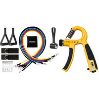 Pro365 Body Strength Duo With 11 In 1 Resistance Band Kit & Counter Hand Gripper Combo For Home Workouts