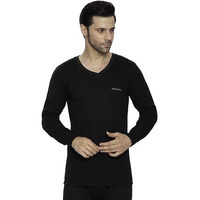 Lux Cozi Men's V-Neck Full Sleeve Garam Thermal Top (Black_85Cm)