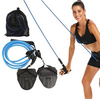 Proberos Swimming Arm Strength Trainer With Paddles, Workout Bungee Cords For Adults & Teens, Tempo Trainer Swimming, Freestyle Swimming Dryland Resistance Bands With Storage Bag, 40Lbs, Blue