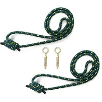 Wiselife Iyengar Yoga Anti-Gravity Wall Rope Straps 8Ft Long Cotton Stretch Support For Yoga, Pilates, Flexibility Training, & Home Studio Workouts,Durable(Pack Of 2, Green)