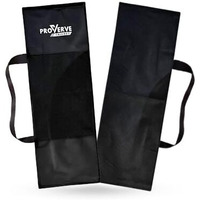 Proverve Wicket Set Cover With Cool Mesh Design, Premium 80-Gsm Unwoven Fabric Full Size Cover For Wooden And Plastic Wicket Set With Heavy Duty Stitched Strap (Black, Pack Of 1)