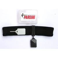 Pardini Sweat Absorbing Headband Eye Blinder With Flip-Able Blinds (White & Black)  Issf Standard, Non-Reflective Matte Finish, Clip-On Design, Plastic Case  Pack Of 1