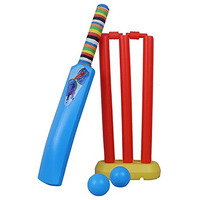 Highroof Plastic Cricket Kit For Kids Best Gift For Physical Activity For Kids 2 Year To 5 Year Baby Its First Cricket Set Of Boys And Girls. It Includes 1 Bat,2 Ball, 3 Stumps, 1 Stand & 2 Bails