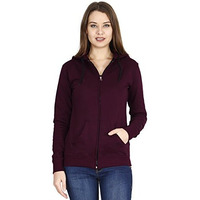 Fleximaa Women's Cotton Regular Fit Hooded Hoodie (Whoomaroon7C-M_Maroon_Medium)