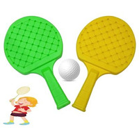 Funblast Plastic Rackets Set Of 2 For Kids - Badminton, Tennis Toys, Small Multicolor