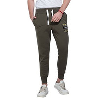 Alan Jones Clothing Men's Slim Fit Trackpants (Jog18-Bgd01-Olive-Xxl_Olive Green_Xx-Large), Mid Rise